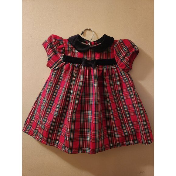 Class Club Red & Black Plaid Dress Baby Dress 18 Months - Picture 1 of 3